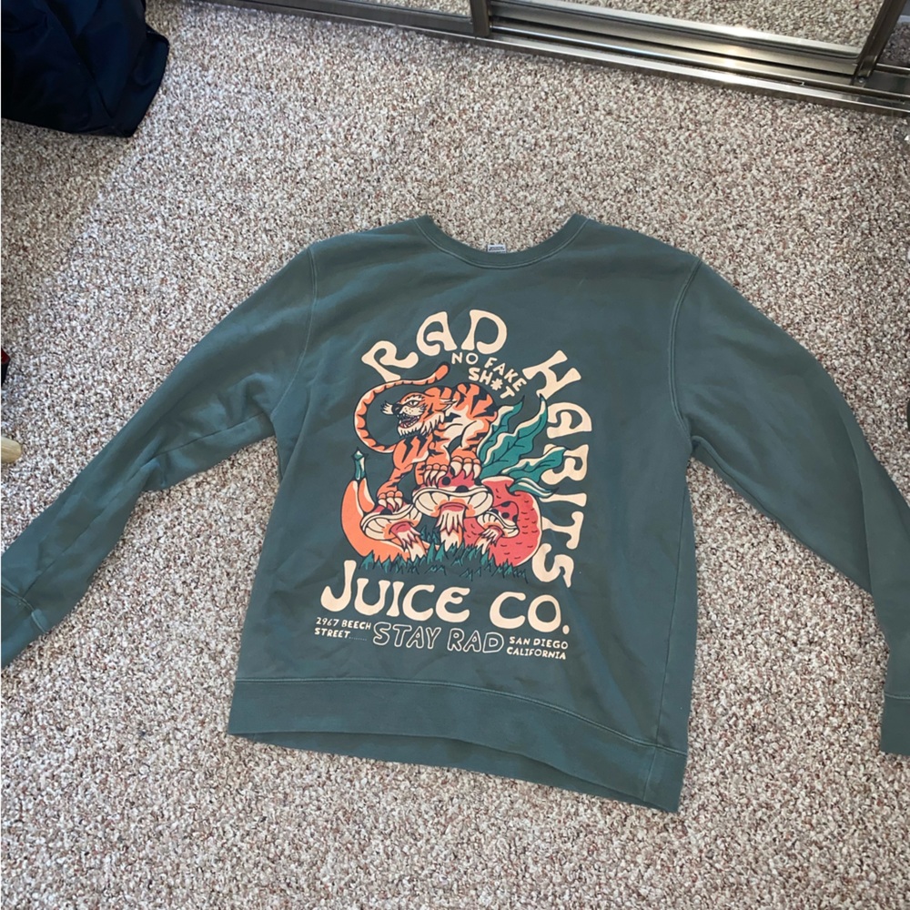 Fun crewneck, rad habits juice San Diego